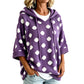 ✨ Women's Polka Dot Hooded Knit Top