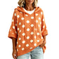 ✨ Women's Polka Dot Hooded Knit Top