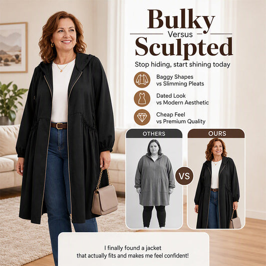 🤎 Effortless Elegance 🧥 Women's Mid-Length Hooded Everyday Jacket