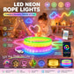 🌈 Dragon Scale Woven LED Neon Rope Light