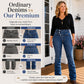 👖 Women's High-Waisted Crossover Asymmetric Jeans