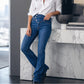 👖 Women's High-Waisted Crossover Asymmetric Jeans