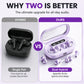 🎶 🎧 2-in-1 Wireless Earbuds with Digital Display – Open-Ear Sports Clips & Mini Sleep Earbuds