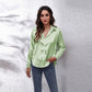 🤍 Women's Elegant Satin Shirt 💫 Silky Soft Casual Blouse