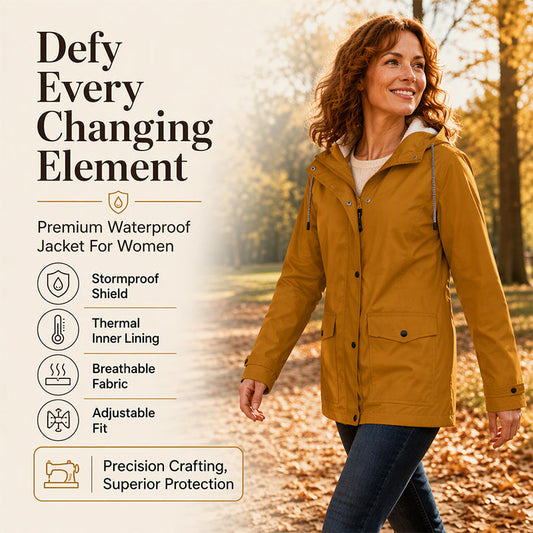 ❄️ Women's Plush-Lined Windproof Hooded Jacket