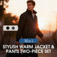 ❄️ Men's Stylish Warm Jacket & Pants Two-Piece Set
