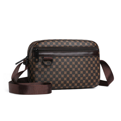 💼 PU Leather Square Crossbody Bag for Men