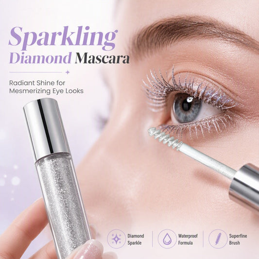 💎 Waterproof Volumizing Glitter Colored Mascara