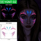🎃 Halloween Luminous Face Tattoo Stickers