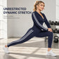 💕 Sporty Everyday Comfort 🧥 Women's Striped Zip-Up Hoodie & Pants 2-Piece Set