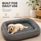 🐾  All-Season Ergonomic Comfort Pet Bed – Supportive Foam Base, Breathable Dual-Texture & Cloud-Like Bolster – Cozy Rest All Year ✨