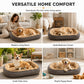 🐾  All-Season Ergonomic Comfort Pet Bed – Supportive Foam Base, Breathable Dual-Texture & Cloud-Like Bolster – Cozy Rest All Year ✨