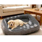 🐾  All-Season Ergonomic Comfort Pet Bed – Supportive Foam Base, Breathable Dual-Texture & Cloud-Like Bolster – Cozy Rest All Year ✨