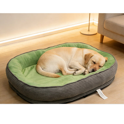 🐾  All-Season Ergonomic Comfort Pet Bed – Supportive Foam Base, Breathable Dual-Texture & Cloud-Like Bolster – Cozy Rest All Year ✨