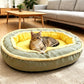 🐾  All-Season Ergonomic Comfort Pet Bed – Supportive Foam Base, Breathable Dual-Texture & Cloud-Like Bolster – Cozy Rest All Year ✨