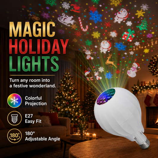 🎅 Colorful Rotating Christmas Atmosphere Projector ❄️