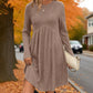 🍁 New Arrivals – Long-Sleeved Fall Dresses with Square Necklines for Women