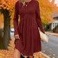 🍁 New Arrivals – Long-Sleeved Fall Dresses with Square Necklines for Women