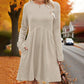 🍁 New Arrivals – Long-Sleeved Fall Dresses with Square Necklines for Women