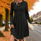 🍁 New Arrivals – Long-Sleeved Fall Dresses with Square Necklines for Women