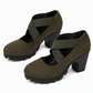 🎉✨Women's Mary Jane shoes with a round toe, crisscross straps, block heel, platform, and cutouts, high heels