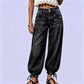 ✨ Flattering Denim Style | Women's High-Waisted Adjustable-Hem Barrel Jeans