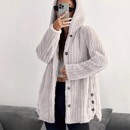 ❄️ Women's Loose-Fit Hooded Plush Jacket