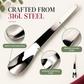 🍰🥄 Long-Handle 316L Stainless Steel Dessert Spoon ✨ Wide Shallow Scoop, Multipurpose Metal Spoon for Ice Cream, Jam, Yogurt, Cake & Daily Kitchen Use