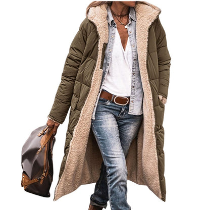 🧥 Two Looks, One Cozy Coat ⚡ Women's Reversible Hooded Padded Coat