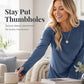 ✨ Easy Everyday Style 🍁 Women's Casual Crewneck Top with Thumbholes