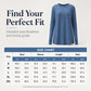 ✨ Easy Everyday Style 🍁 Women's Casual Crewneck Top with Thumbholes