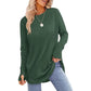 ✨ Easy Everyday Style 🍁 Women's Casual Crewneck Top with Thumbholes