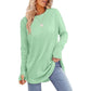 ✨ Easy Everyday Style 🍁 Women's Casual Crewneck Top with Thumbholes
