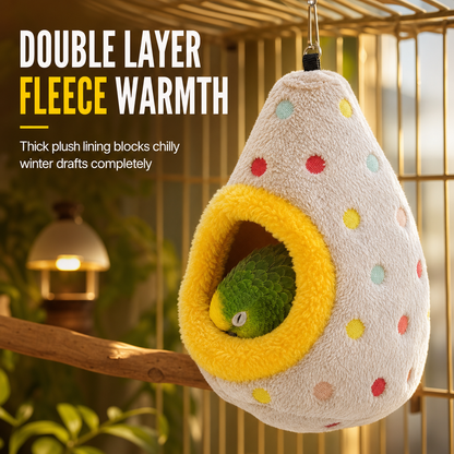 🏠🥚 LIMITED-TIME ! ⚡ Hanging Cotton Bird Nest Hammock – Double-Layer Fleece Warm Cave For Small Birds ✨