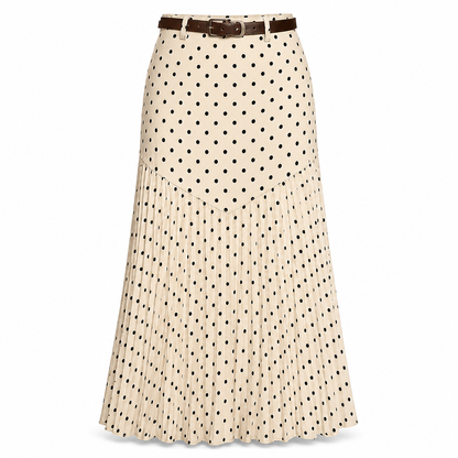 🍁 Women's High Waist Polka Dot Pleated Skirt