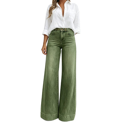 ✨ Vintage Wide-Leg Jeans – High Waist Comfort & Timeless Style 💙
