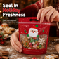🎅 ⏰50 Pack Christmas Candy Bags Cartoon Stand Up Zipper Pouches for Snowflake Crisp Cookie and Baking Food Packaging❄️