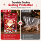 🎅 ⏰50 Pack Christmas Candy Bags Cartoon Stand Up Zipper Pouches for Snowflake Crisp Cookie and Baking Food Packaging❄️