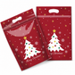 🎅 ⏰50 Pack Christmas Candy Bags Cartoon Stand Up Zipper Pouches for Snowflake Crisp Cookie and Baking Food Packaging❄️