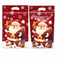 🎅 ⏰50 Pack Christmas Candy Bags Cartoon Stand Up Zipper Pouches for Snowflake Crisp Cookie and Baking Food Packaging❄️