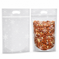 🎅 ⏰50 Pack Christmas Candy Bags Cartoon Stand Up Zipper Pouches for Snowflake Crisp Cookie and Baking Food Packaging❄️