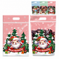 🎅 ⏰50 Pack Christmas Candy Bags Cartoon Stand Up Zipper Pouches for Snowflake Crisp Cookie and Baking Food Packaging❄️