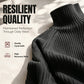 🧶 Cozy High Neck, Flattering Relaxed Drape 💗 Women's Knit Sweater Dress