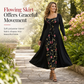 🌹 Women's Square Neck Lace Up Corset Maxi Dress with Floral Embroidered Mesh Panel