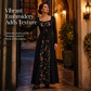 🌹 Women's Square Neck Lace Up Corset Maxi Dress with Floral Embroidered Mesh Panel