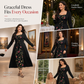 🌹 Women's Square Neck Lace Up Corset Maxi Dress with Floral Embroidered Mesh Panel
