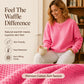 🧇 Textured Look, Relaxed Fit | Women's Waffle-Knit Loose-Fit Sweatshirt