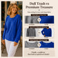 🧇 Textured Look, Relaxed Fit | Women's Waffle-Knit Loose-Fit Sweatshirt