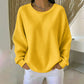🧇 Textured Look, Relaxed Fit | Women's Waffle-Knit Loose-Fit Sweatshirt