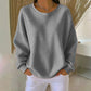 🧇 Textured Look, Relaxed Fit | Women's Waffle-Knit Loose-Fit Sweatshirt